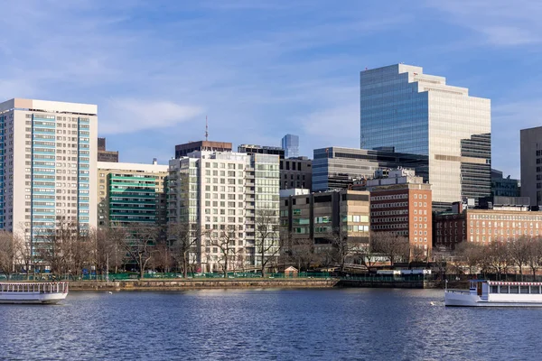 Boston City Cityscape Charles Nehri Boyunca Boston Citylines Bina Ile — Stok fotoğraf