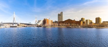 Boston şehir Ma Abd'de Panorama Boston Zakim köprü