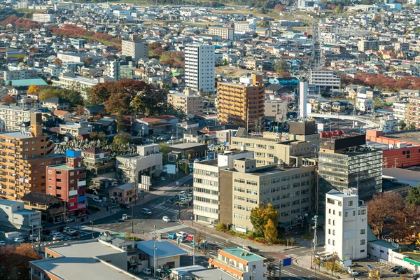 Flygvy Över Staden Koriyama Fukushima Japan — Stockfoto