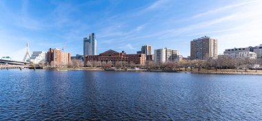 Boston şehir Ma Abd'de Panorama Boston Zakim köprü