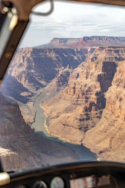 West rim of Grand Canyon in Arizona USA from Helicopter clipart