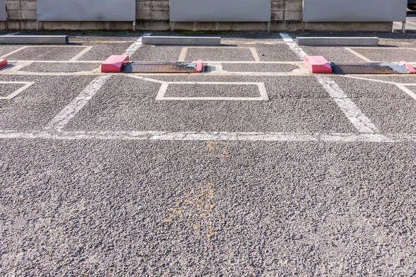 Empty Parking Lot Outdoor Parking Area Automatic Locking System — Stock Photo, Image