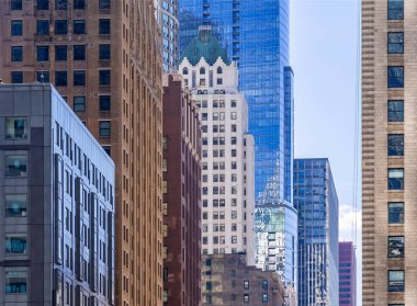 Chicago IL ABD 'de gökdelen inşaatına yakın çekim