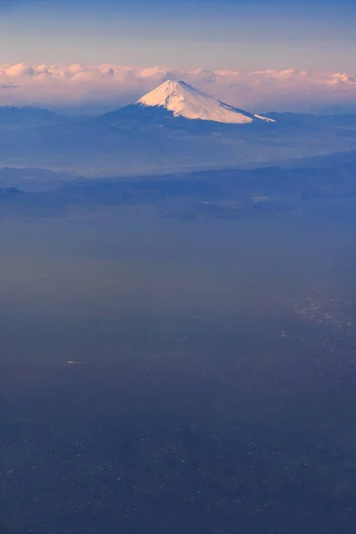 Flygbild Fuji San Berg Fuji Landmärke Berg Japan Från Flygplan — Stockfoto