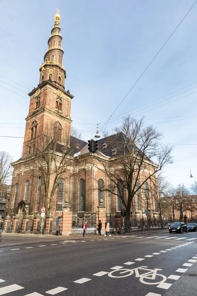 Köpenhamnskyrkan Vår Frälsare Kristendomen Köpenhamn Danmark Detta Barockkyrka Med Helixspira — Stockfoto