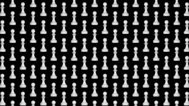 beyaz piyon deseni 3d render