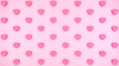 Pembe kalplerin bal peteği deseni 3D görüntüleme