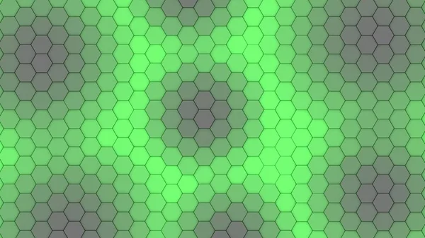 Grün Grauer Farbverlauf Sechseck Hintergrund — Stockfoto