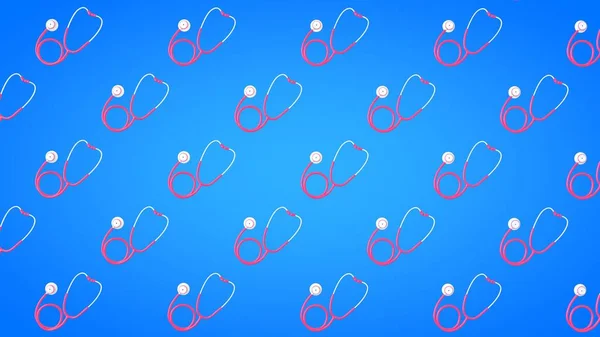 Pembe steteskopların deseni 3D görüntüleme
