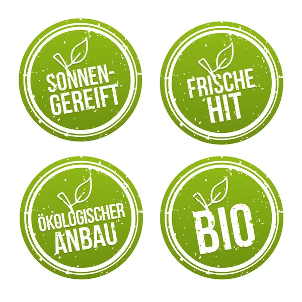 Sonnengereift Und Bio Banner Set — Stockvektor