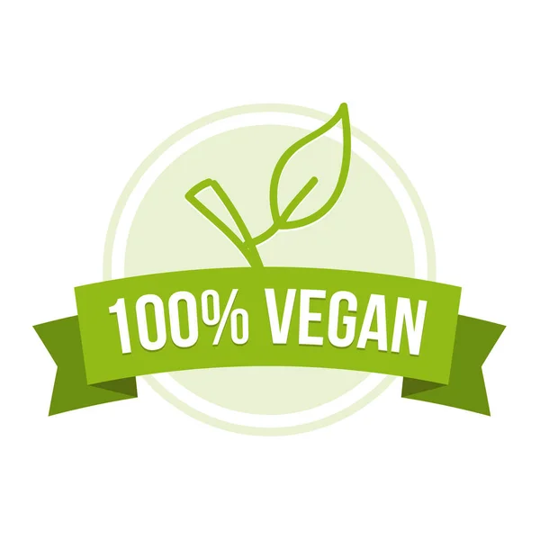 Grüner Veganer Knopf Vegetarisch Ernhren Banner — Stockvektor