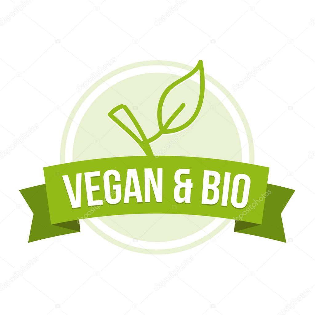 Vegan und Bio Button - Websiegel