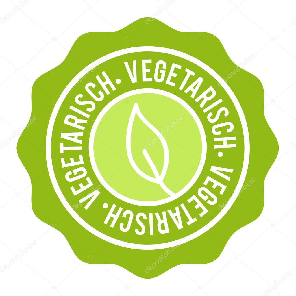 Vegan Button. Vegetarisch Websiegel. Eps10 Vector Web Siegel Banner.