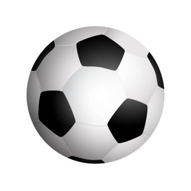 Futbol topu beyaz arka planda izole edildi. Eps10 Vektörü.