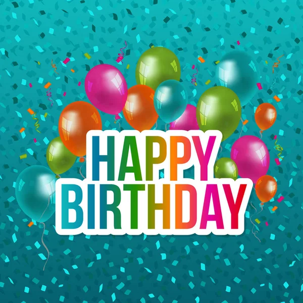 Tarjeta Felicitación Feliz Cumpleaños Eps10 Vector — Vector de stock