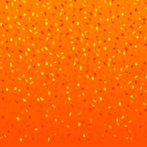 Confetti Cayendo Sobre Fondo Naranja — Vector de stock