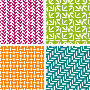 Soyut arkaplan beyaza izole edildi. Dört farklı soyut çizgi vektör tasarımı. Eps10 Vektörü.