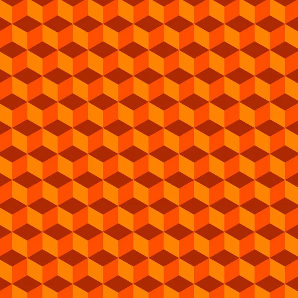 Modèle Vectoriel Cube Géométrique Fond Orange — Image vectorielle