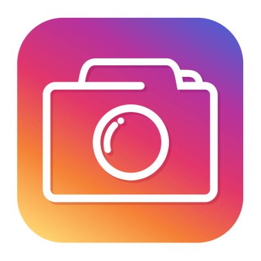 Hipster düğmeli kamera simgesi. Eps10 Vektörü.