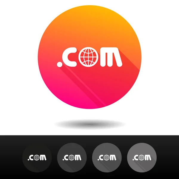 Botões Sinal Com Domínio Ícones Vector Símbolos Domínio Internet Nível —  Vetores de Stock