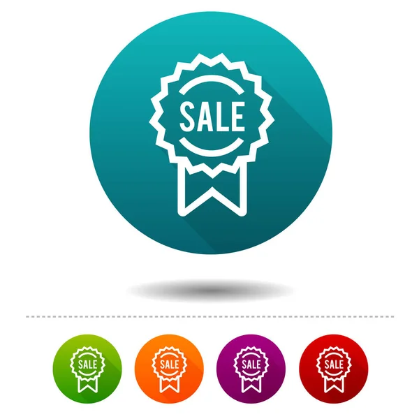 Sale Icons Sale Badge Signs Shopping Symbol Vector Circle Web — Stock Vector