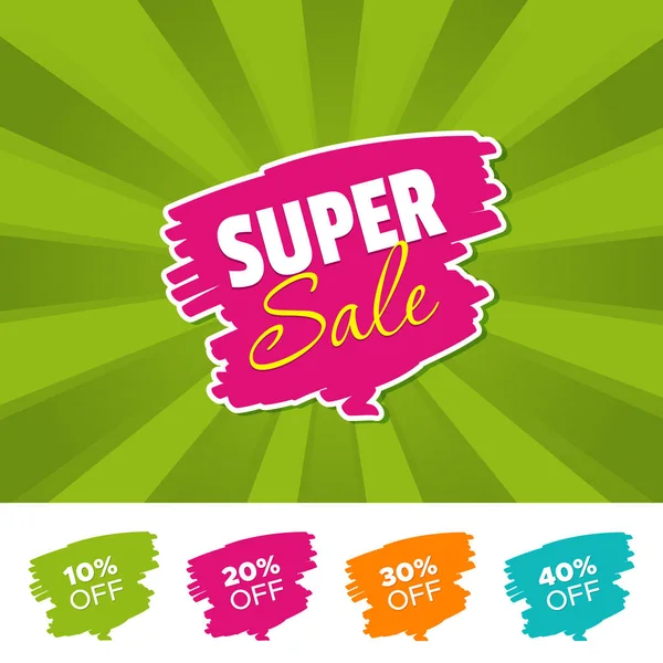 Super Sale Color Banner Marks — Stock Photo, Image