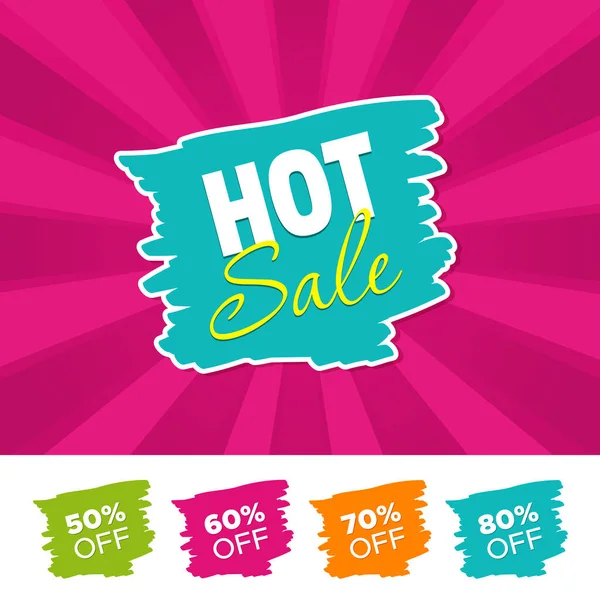 Hot Sale Color Banner Marks Vector Illustration — Stock Photo, Image