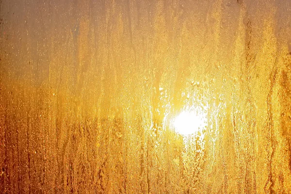 Natte Glazen Venster Met Water Druppels Bij Zonsopgang — Stockfoto