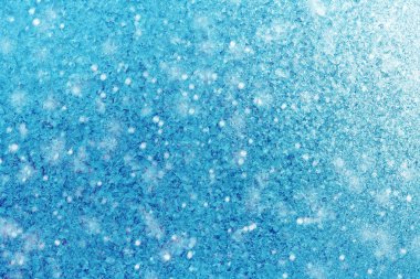 Kar taneleri ve frost kış mavi arka plan