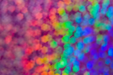 Bokeh, renkli arka plan ufuk altıgen yıldız.