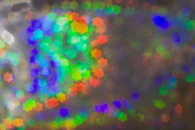 Bokeh, renkli arka plan ufuk altıgen yıldız. 