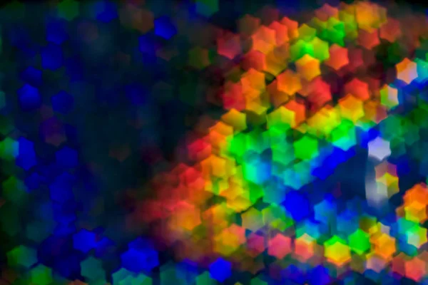 Defokussiert Abstrakten Festlichen Hintergrund Von Mehrfarbigen Sechszackigen Stern Ebene Für — Stockfoto