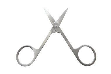 Tırnak makası yakın. Beyaz arka planda yalıtılmış.