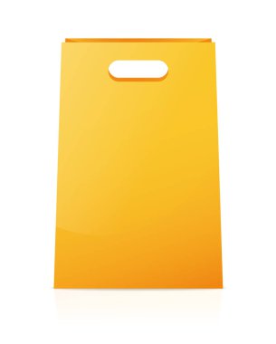 Alışveriş çantası, gerçekçi vektör çizim yakın çekim