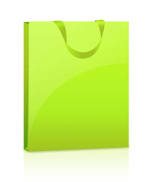 Shopping Bag Realistic Vector Illustration Close — Stock Vector