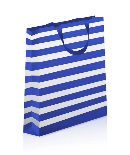 Bolsa Compras Ilustración Vectorial Realista Primer Plano — Archivo Imágenes Vectoriales