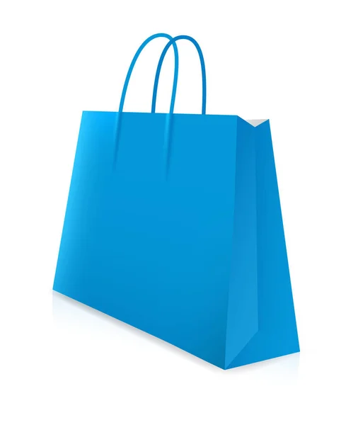 Shopping Bag Realistic Vector Illustration Close — Stock Vector