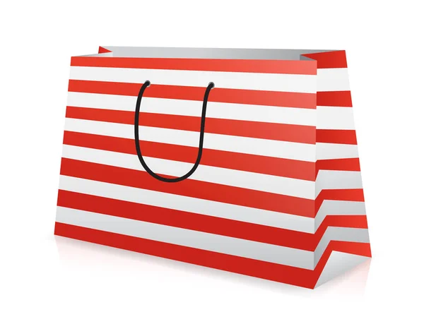 Shopping Bag Illustrazione Vettoriale Realistica Primo Piano — Vettoriale Stock