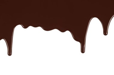 eritilmiş çikolata beyaz zemin üzerine damlama