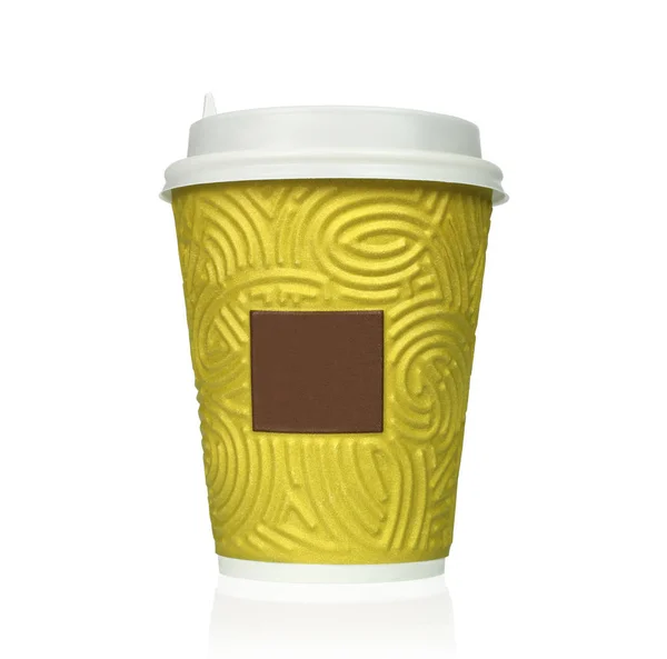 Kaffeetasse Isoliert Auf Weißem Hintergrund Nahaufnahme — Stockfoto