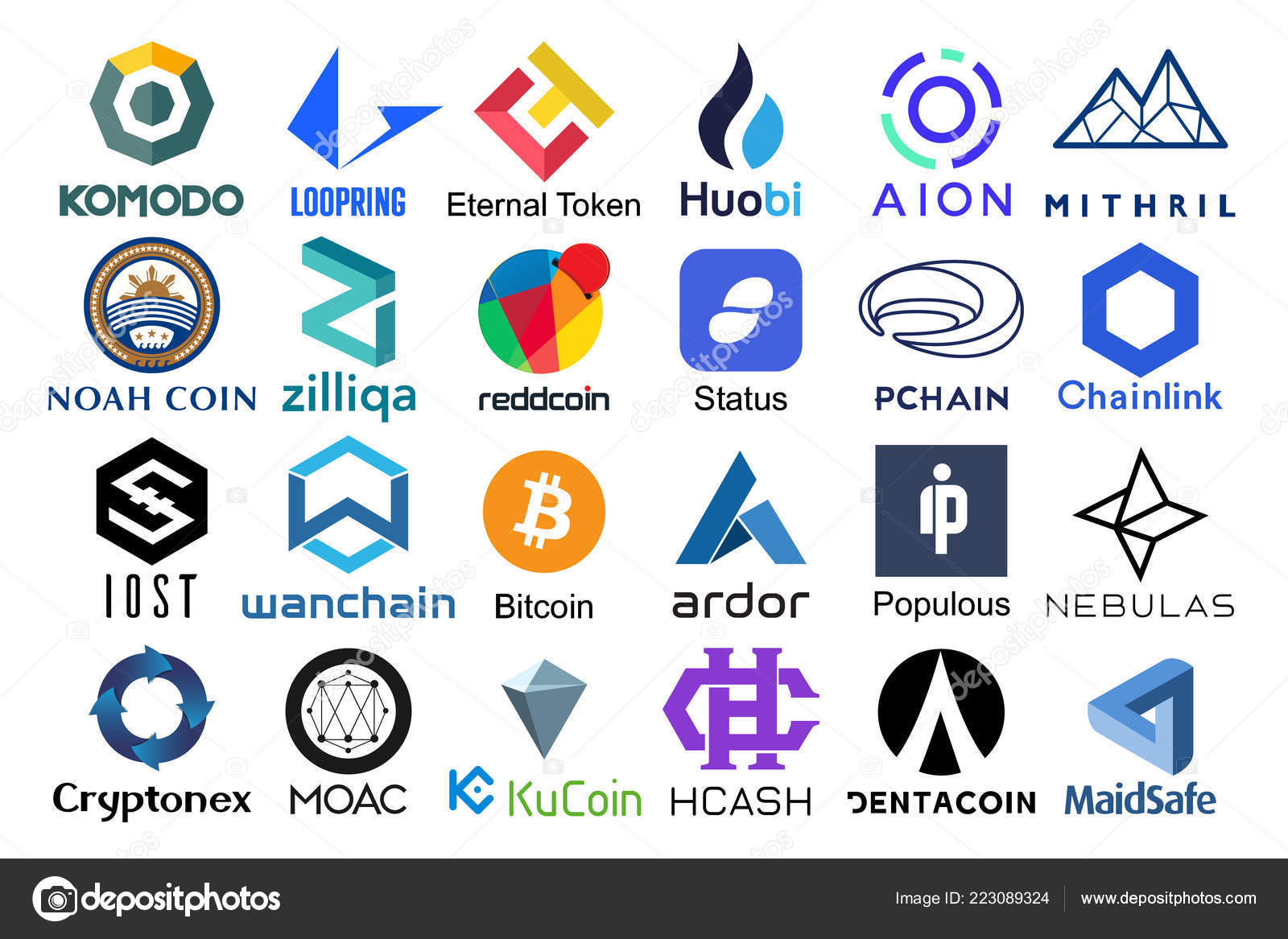일러스트 그것의 Cryptocurrencies의 스톡 벡터 - ©rvlsoft 223089324