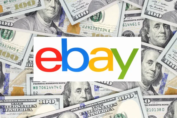 Киев Украина Сентября 2018 Года Логотип Ebay Напечатан Бумаге Вырезан — стоковое фото