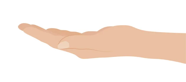 Χέρι Γυναίκα Άσπρο Φόντο Επίπεδη Σχεδίαση Εικονογράφηση Διάνυσμα — Διανυσματικό Αρχείο