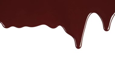 eritilmiş çikolata beyaz zemin üzerine damlama