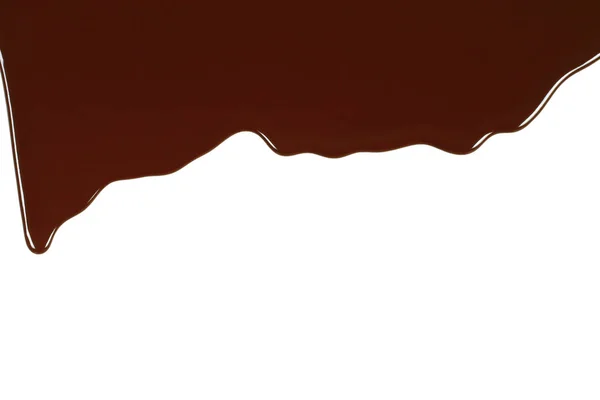 Rozpuštěné čokolády na bílém pozadí — Stock fotografie