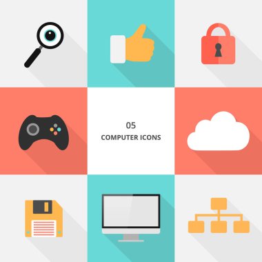 Set 05 - düz tasarım bilgisayar simgeleri