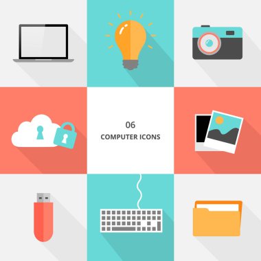 Set 06 - düz tasarım bilgisayar simgeleri