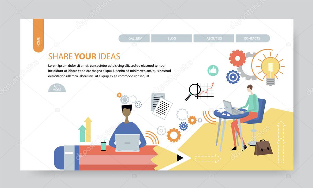 Share Your Ideas, creative website template