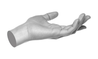 El hareketi, şeffaf bir arka planda izole edilmiş bir şeyi tutmak gibidir. Çağdaş sanat tasarımı