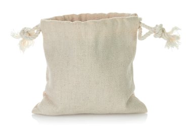 Şeffaf bir zemin üzerinde izole edilmiş, açık pamuk kesesi, keskin doku ve net detay için tam odaklanma